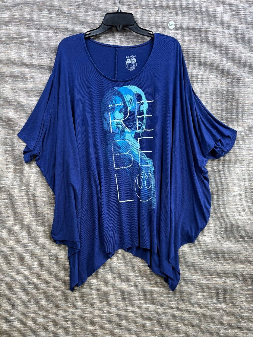 Disney Parks T-Shirt Womens Size XL Blue Star Wars Rebel Graphic Tee